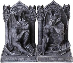 Gargoyle Thinker Bookend Set